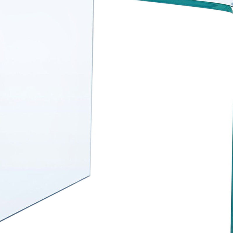 Glass Floor Shelf End Tables - Clear