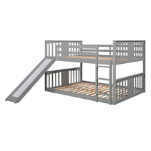 Load image into Gallery viewer, Full Over Full Bunk Bed with Ladder with Slide, Gray (Old SKU :LP000208AAE)
