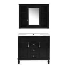 Load image into Gallery viewer, Bathroom Vanity With Top Sink, Mirror Cabinet, 2 Soft Closing Doors &amp; 2 Drawers
