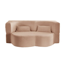 Load image into Gallery viewer, Floor Convertible Sleeper Sofa Bed With 2 Pillows
