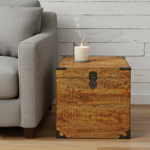 Load image into Gallery viewer, Solid Wood Square End Table - Natural Brown
