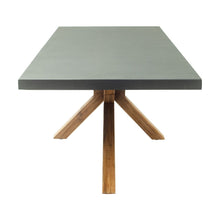 Load image into Gallery viewer, 95" Wood And Solid Wood Pedestal Base Dining Table - Gray

