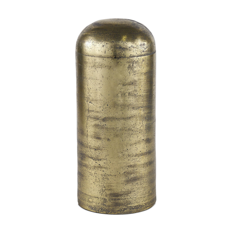Cylindrical Tabletop Sculpture (608702) - Antiqued Brass