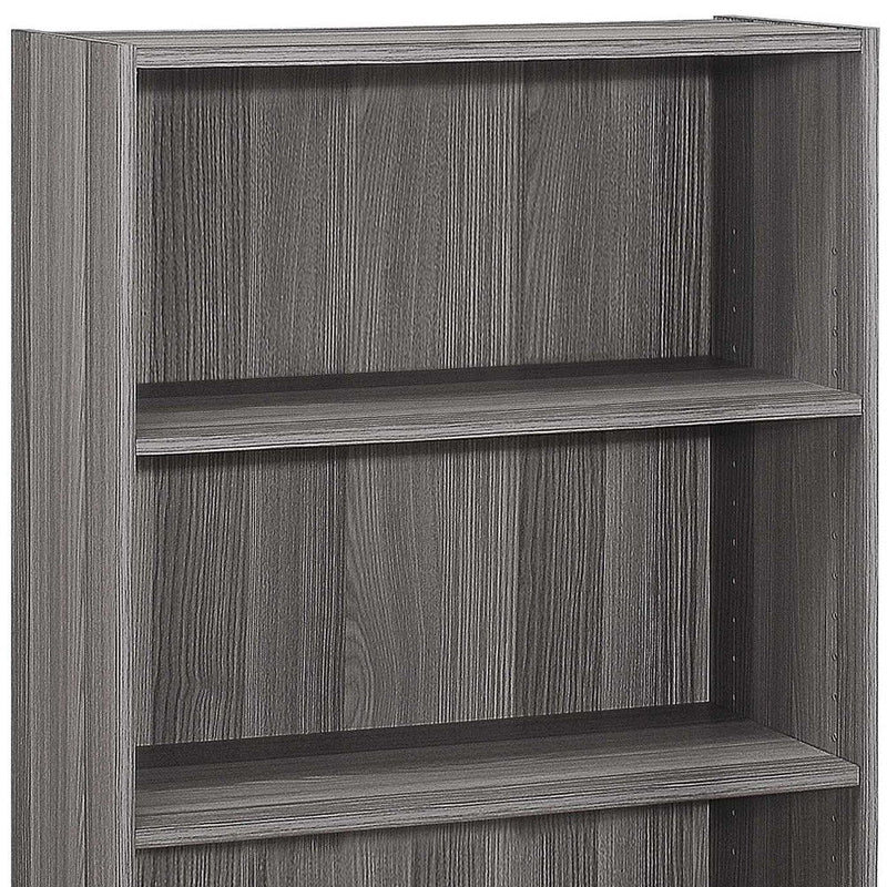 Adjustable Three Tier Bookcase - Gray