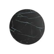 Load image into Gallery viewer, Outdoor Lightweight Concrete BMarble Effect Side Table, Living Room End Table - Black / Marble
