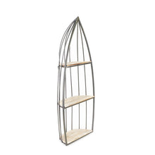 Load image into Gallery viewer, Boat Shaped Bookcase - Gray / Natural
