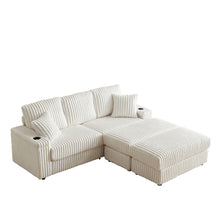 Load image into Gallery viewer, 3 Seater Sofa With 2 Ottomans For Living Room
