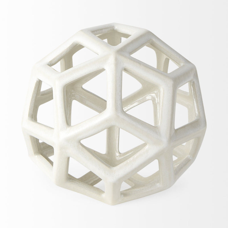 Decorative Orb Tabletop Sculpture (392532) - White