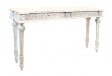 Load image into Gallery viewer, Solid Wood Distressed Console Table - White
