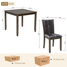 Load image into Gallery viewer, 5 Piece Dining Table Set With Chairs - Dark Walnut
