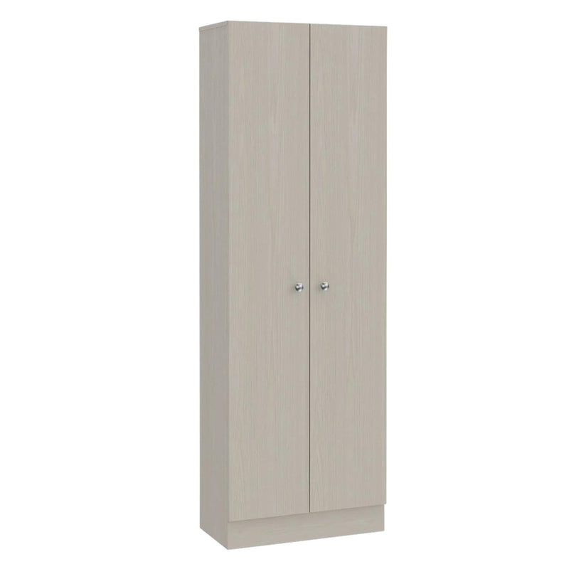 71" Wood Pantry Or Storage Closet - Light Gray