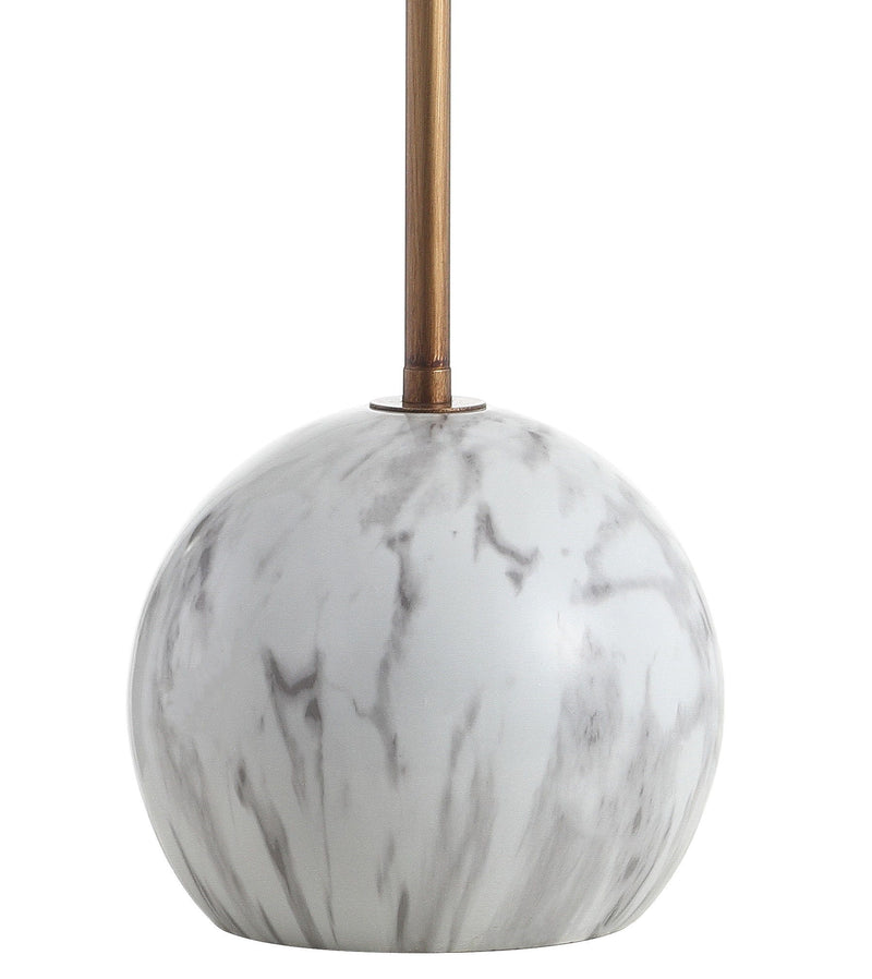Globe Table Lamp With Globe Shade - White / Gray / Gold