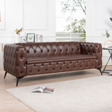 Load image into Gallery viewer, Square Arm Removable Cushion 3 Seater Sofa
