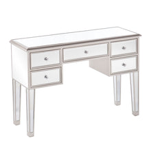 Load image into Gallery viewer, 43" Mirrored Glass Console Table Drawers - Silver
