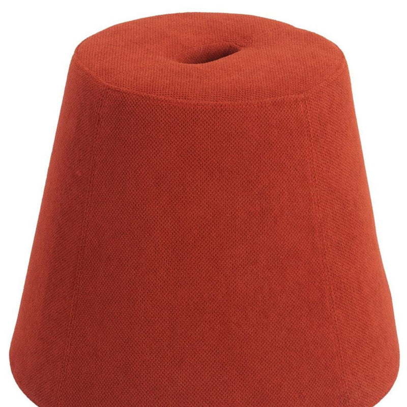 Fabric Round Ottoman - Red