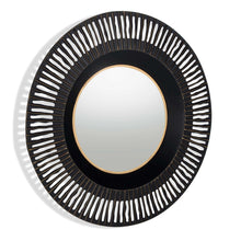 Load image into Gallery viewer, 36" Metal Round Pierced Accent Mirror - Black

