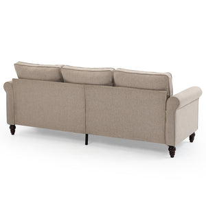 70 inch 3 Seater Loveseat Sofa, Mid Century Modern Couches for Living Room, Button Tufted Sofa