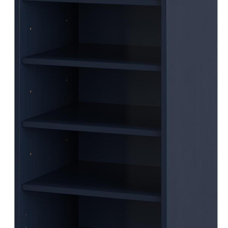 Ten Pair Solid Woodshoe Storage Cabinet (752051) - Navy Blue