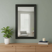 Load image into Gallery viewer, 26" Beveled Lines Framed Accent Mirror - Black

