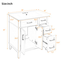 Load image into Gallery viewer, Modern Bathroom Vanity With Sink, Storage Cabinet, Soft Close Doors, Deep &amp; Standard Drawers
