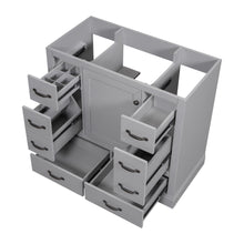 Load image into Gallery viewer, Modern Bathroom Vanity Base Only, 6 Drawer Storage With Adjustable Shelf
