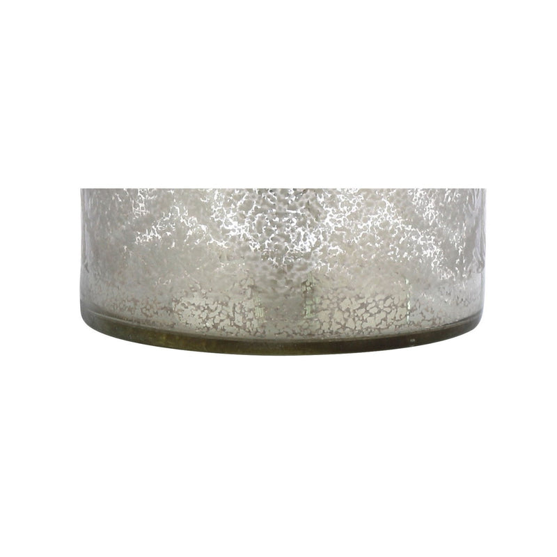25'' Table Lamp With Drum Shade - Clear / Silver
