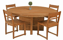 Load image into Gallery viewer, Solid Wood Pedestal Base Round Top Dining Table (488703) - Natural
