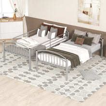 Load image into Gallery viewer, Twin Over Twin Metal Bunk Bed,Divided into Two Beds(Silver){OLD SKU:MF280424AAN}
