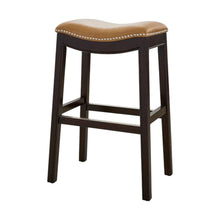 Load image into Gallery viewer, Backless Counter Height Bar Chair - Tan / Espresso
