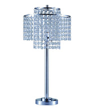 Load image into Gallery viewer, Glam Two Tier Chandelier USB Table Lamp - Silver
