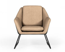Load image into Gallery viewer, Industrial Faux Leather Accent Chair - Taupe And Black
