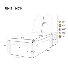 Load image into Gallery viewer, Outdoor Chaise Lounge With 5 Position Adjustable Backrest (Set of 2)
