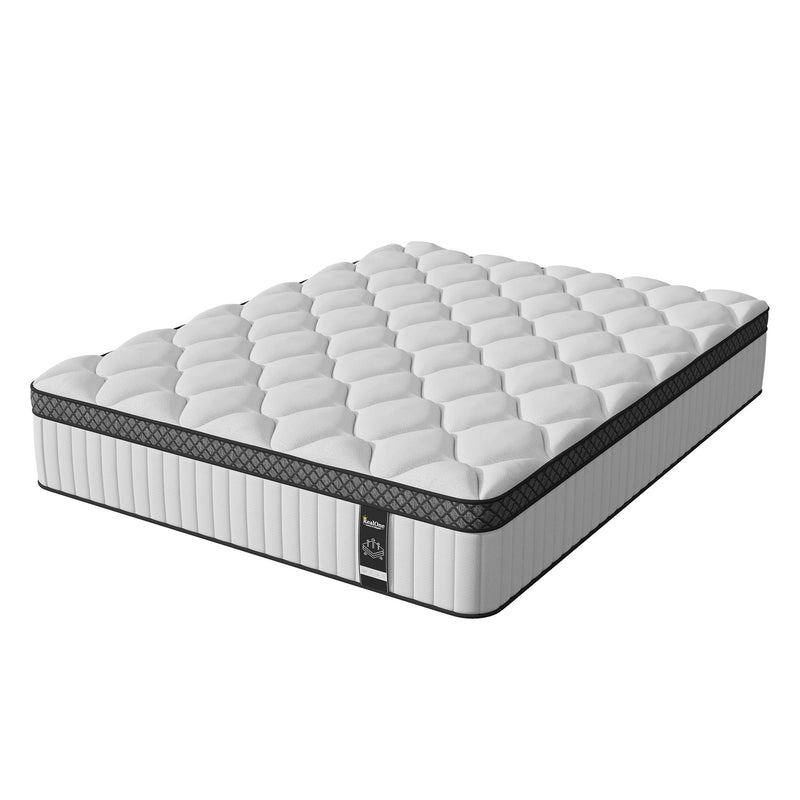 12" King Foam Hybrid Mattress - White