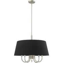 Load image into Gallery viewer, 22'' Six-Light Dimmable Chandelier With Shades - Nickel
