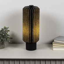 Load image into Gallery viewer, 16" Geometric Table Lamp LED With Cylinder Shade - Black
