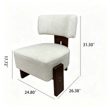 Load image into Gallery viewer, Geometric Armless Accent Chair - Beige / Brown
