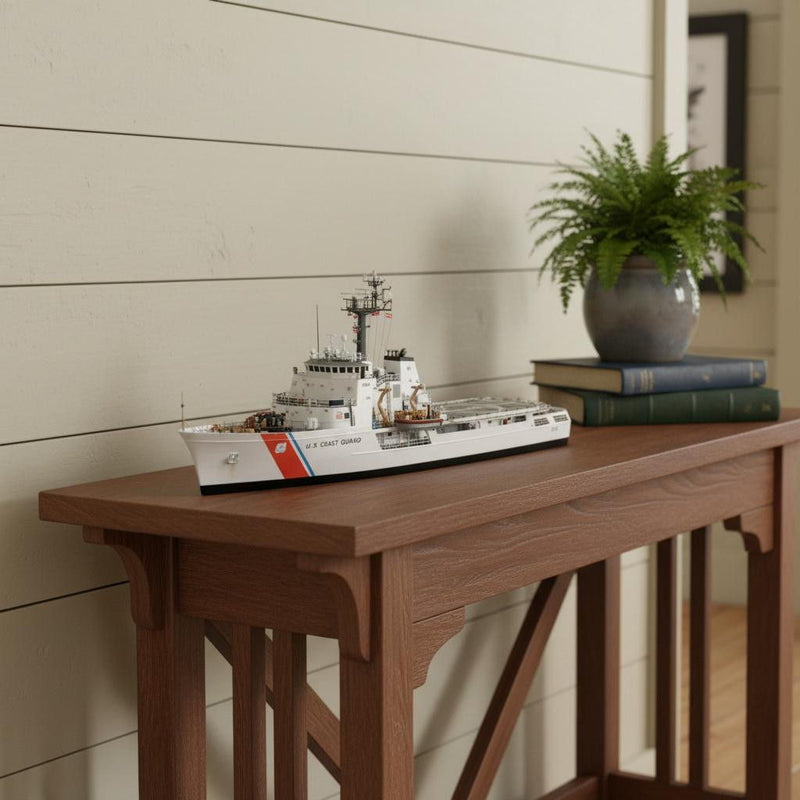 Hand Painted Model Boat (624516) - White