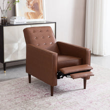 Load image into Gallery viewer, Mid-Century Modern Recliner With Button Tufted Waffle Stitch
