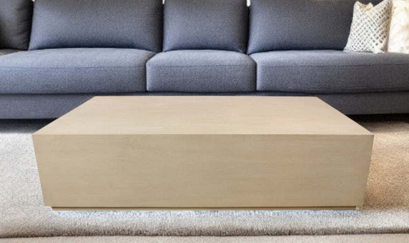 66" Solid Wood Distressed Coffee Table - Natural