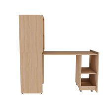 Load image into Gallery viewer, Stretchable Office Desk With Storage Shelves And Mobile Wheels
