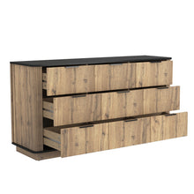 Load image into Gallery viewer, Modern 9 Drawer Cabinet With Metal Rounded Corners Multi Functional Storage - Black
