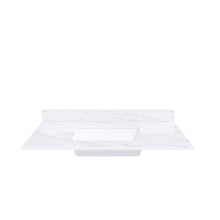 Load image into Gallery viewer, Bianco Carrara Venato Marble Vanity Top With Pre Drilled Faucet Hole And Undermount Sink
