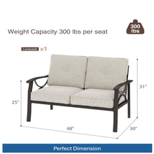 Load image into Gallery viewer, All-Weather Loveseat 2 Seats Sofa With Cushions
