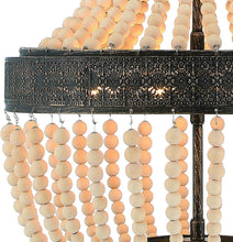 Load image into Gallery viewer, 17" Candle Style Five Light Metal Dimmable Chandelier - Black / Gold
