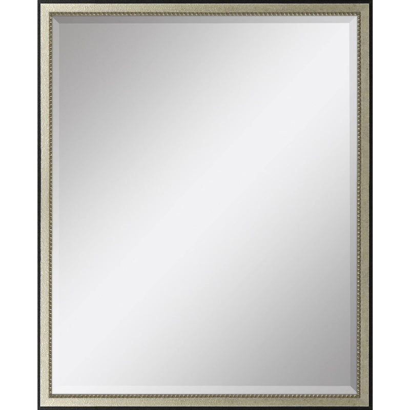 30" Solid Wood Framed Accent Mirror - Silver