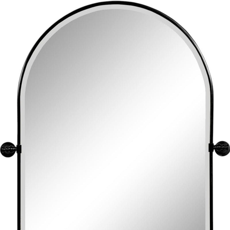 31" Arch Framed Bathroom Vanity Mirror - Black