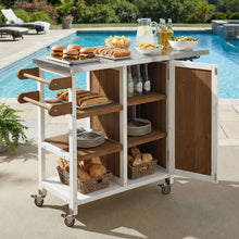 Load image into Gallery viewer, Foldable Outdoor Kitchen Island With Storage Cabinet
