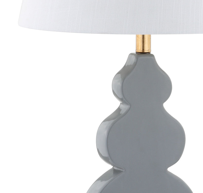 29" Novelty Table Lamp With Drum Shade - Gray