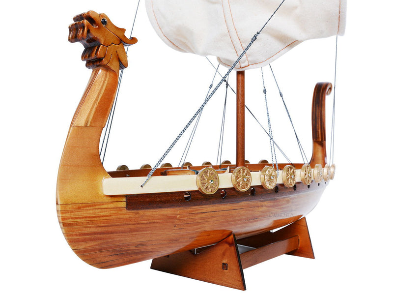 Hand Painted Model Boat (624226) - Light Brown / Beige
