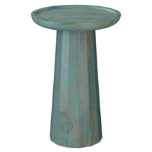 Load image into Gallery viewer, 19" Solid Wood Round End Table - Teal Blue
